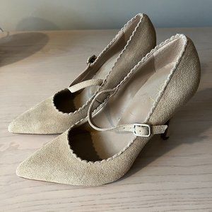 Loft nude suede heels